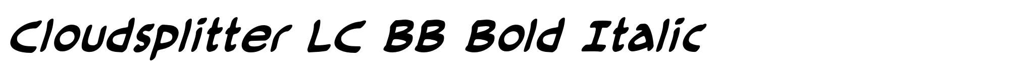 Cloudsplitter LC BB Bold Italic image